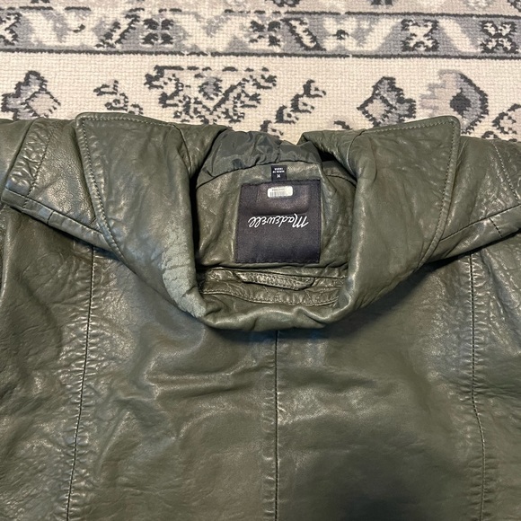 MADEWELL Washed Leather Motorcycle Jacket Medium - Picture 9 of 9